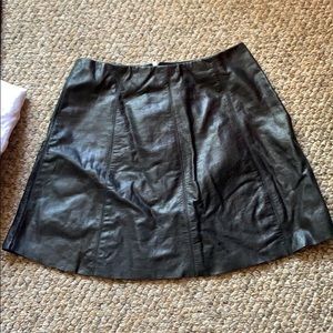 Reformation leather A line skirt